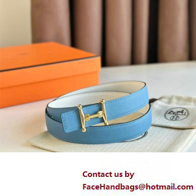 Hermes Mors H belt buckle  &  Reversible leather strap 24 mm 02 2023